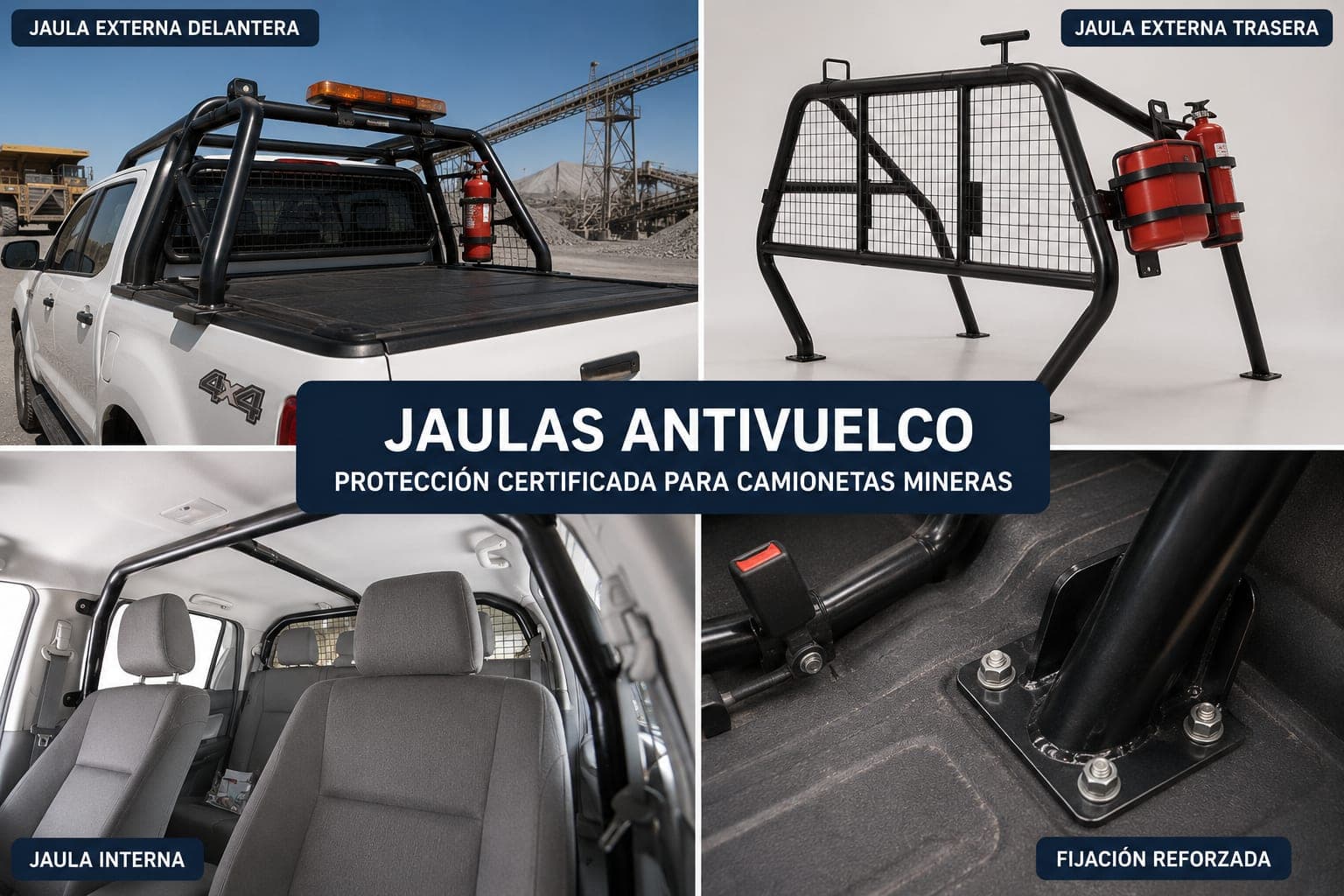Certificación de jaula antivuelco — trabajo en planta